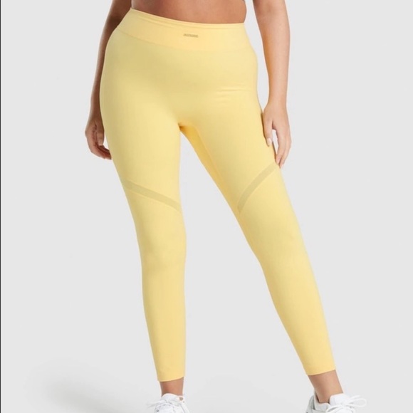 Gymshark Pants - GYMSHARK Whitney Simmons yellow leggings